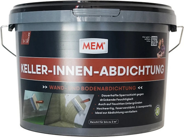 MEM Keller-Innen-Abdichtung flexible Flüssigmembran auf Zementbasis, 5 kg - Bild 1