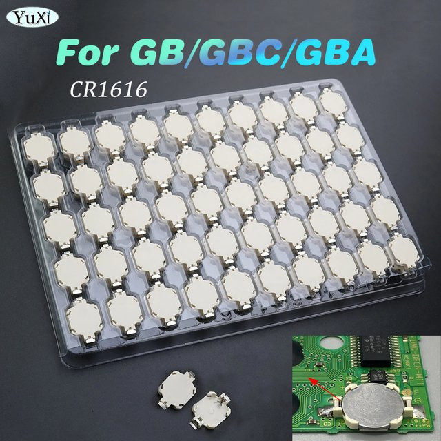 10er Set YuXi CR1616 Batteriehalter für Nintendo Gameboy, Gameboy Color und Gameboy Advance Ersatz Zubehör - Bild 1