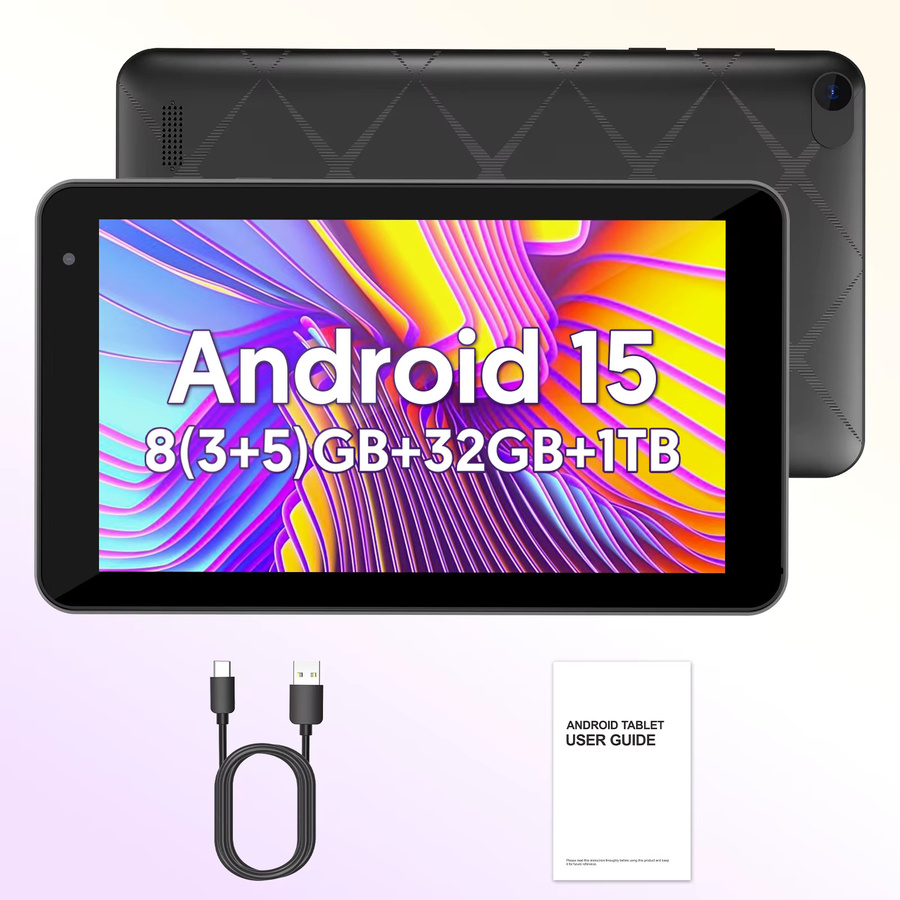 BAKEN 7-Zoll Android 15 Tablet in Schwarz mit 8GB RAM, 32GB Speicher, HD IPS Display, WLAN und Bluetooth - Bild 7
