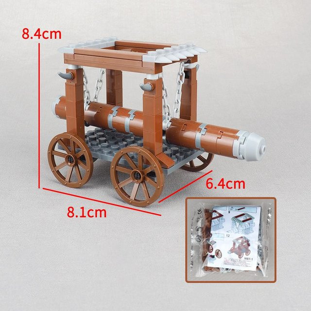 Yiran toy Antike Kriege Römischer Soldat Zerbrochenes Tor Wagen, Bausteine Set, 1-teiliges Set, ab 6 Jahren - Bild 1