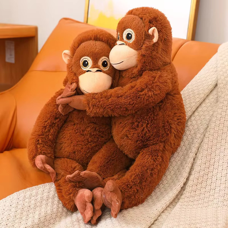 Bandai Gorilla Plüschtier, Schimpanse Affe, Braun, Plüsch / Textil - Bild 3