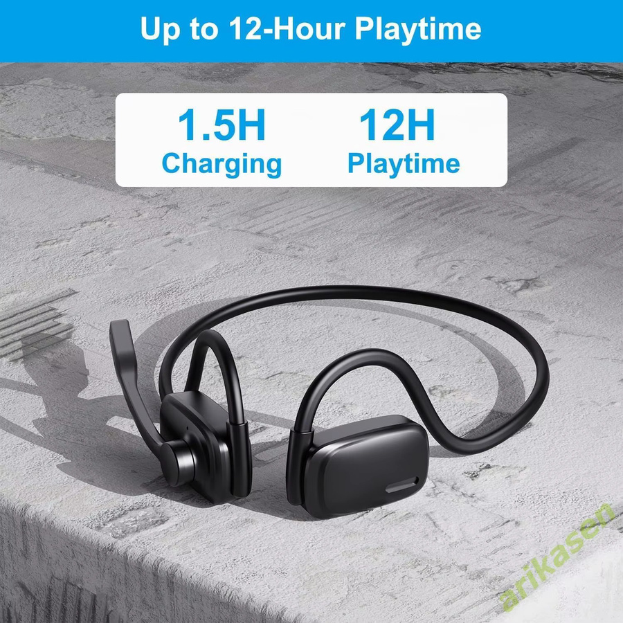 Arikasen Bluetooth-Headset mit Mikrofonarm und Geräuschunterdrückung in Schwarz - Bild 4