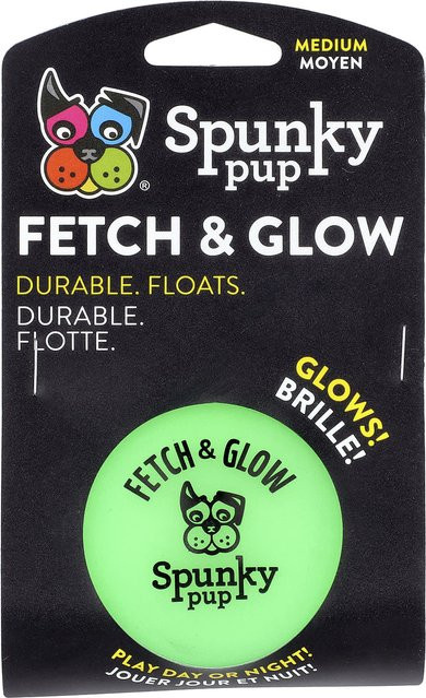 Spunky Pup Fetch & Glow Ball, Mittel, 1 Stück, black - Bild 1