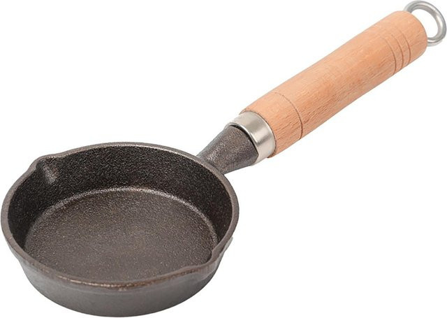 Multifunktionale Mini-Eierpfanne aus Gusseisen von TOMTOP JMS, antihaftbeschichtet, schwarz, ofenfest - Bild 1