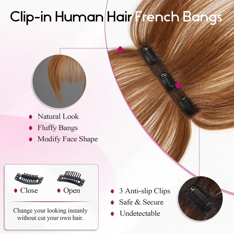 HAIRCUBE Echthaar-Pony-Clip, Honigbraun, Damen - Bild 4