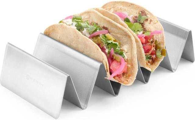 Hendi 429457 Sandwich- und Hot-Dog-Aussteller mit 4 Fächern aus Edelstahl in Silber - Bild 1