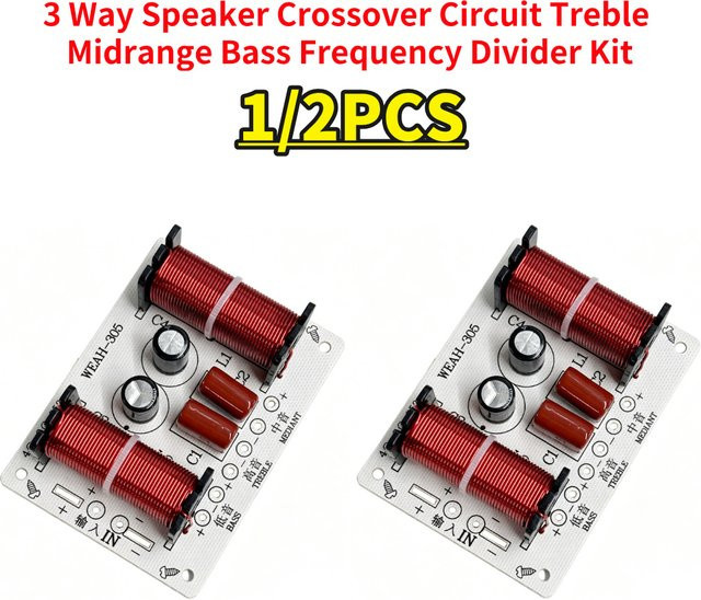 ALLOET 150W 3-Wege-Audio-Frequenzweiche für Höhen, Mittelton und Bass in Multicolour - Bild 1