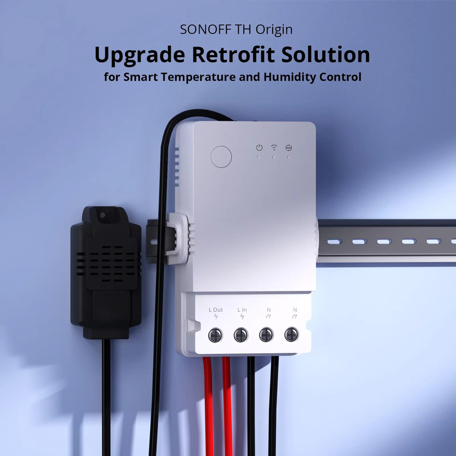 SONOFF TH Origi THR316/320 WLAN Smart Switch mit Echtzeit-Temperatur- und Feuchtigkeitsüberwachung und LCD-Sensor, Farbe: Weiß, Kompatibel mit Alexa und IFTTT - Bild 2