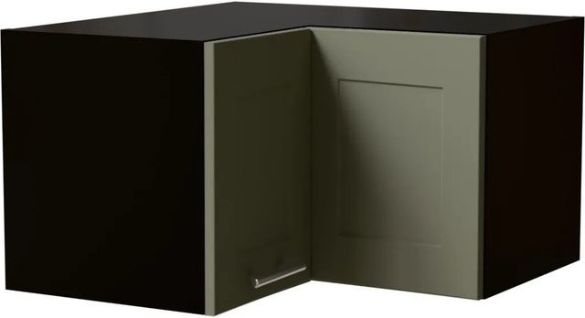 Feldmann-Wohnen Eckhängeschrank Oslo in Schwarz und Reed Green Matt mit Rahmenoptik, B/T/H: 60 x 36 x 34,4 cm - Bild 1