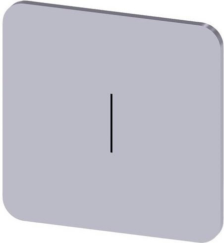Siemens Bezeichnungsschild quadratisch 3SU1900-0AF81-0QB0 in Silber und Schwarz, B x H: 22 x 22 mm, 10 Stück - Bild 1