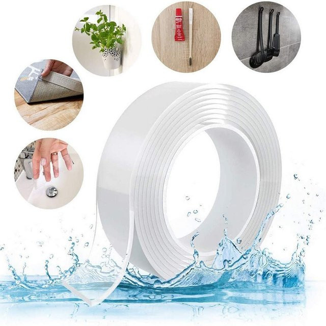 TFAAI Nano-Klebeband transparent, extra starkes doppelseitiges Montageband, wasserdicht und abnehmbar, Breite: 20 mm, 30 mm oder 50 mm - Bild 1