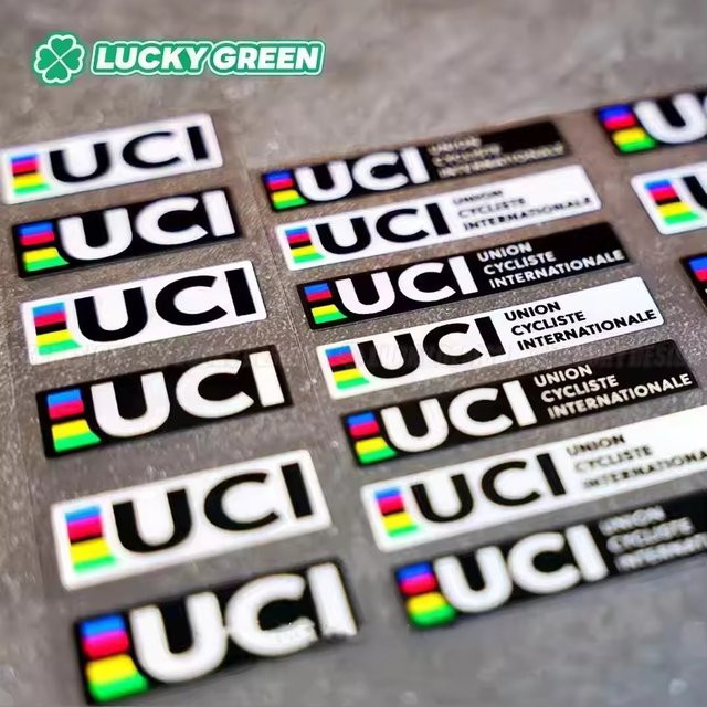 Reflektierende UCI-Zertifizierungsaufkleber für Fahrräder in Schwarz und Multicolour für Erwachsene - Bild 1