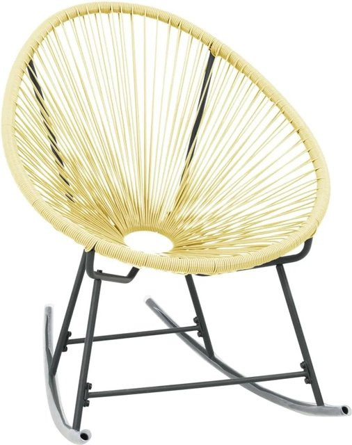vidaXL Outdoor-Acapulco-Gartenstuhl aus Poly-Rattan und Metall in Beige - Bild 1
