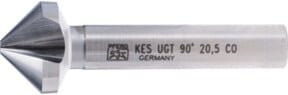 PFERD Kegel- und Entgratsenker HSSE Co5 90 Grad Ø 20,5 mm Schaft-Ø 10 mm DIN 335 C mit Ungleichteilung in Silber - Bild 1