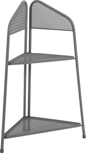 MWH Eckregal Ekko aus Metall in Grau, Höhe: 100 cm, Breite: 48 cm, Tiefe: 48 cm - Bild 1
