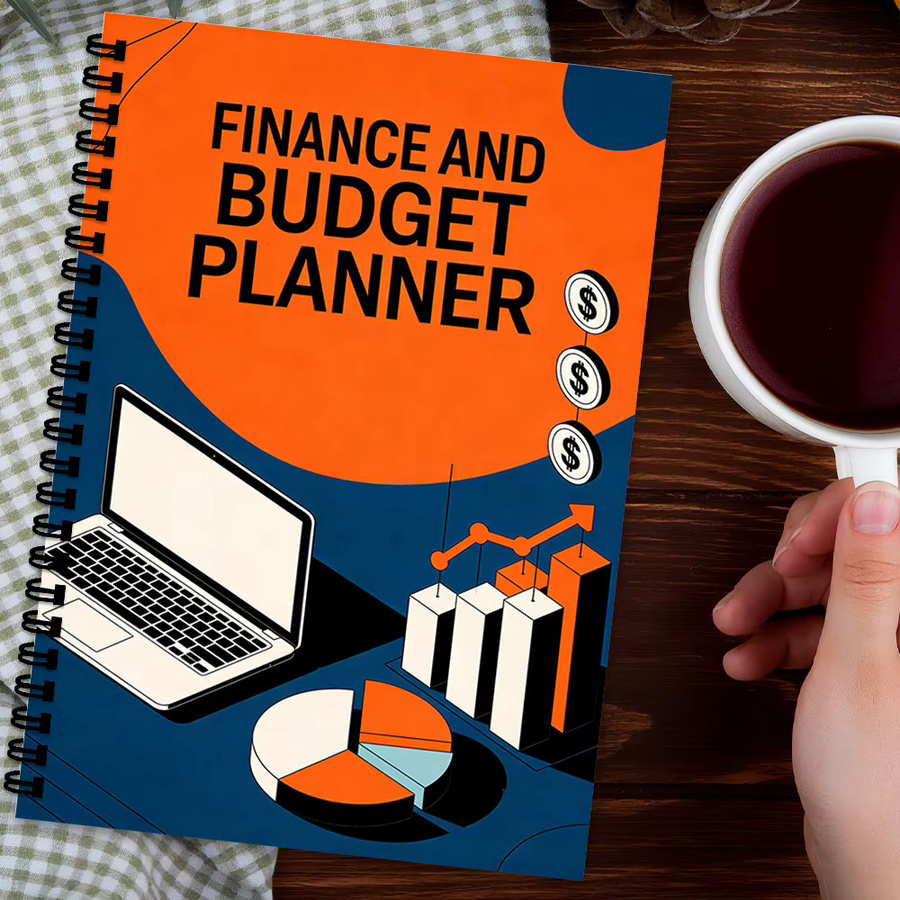 Spiralnotizbuch für Finanz- und Budgetplanung mit Diagrammen, A5 Softcover, liniertes Papier, Multicolour - Bild 3