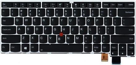 Lenovo Notebook-Ersatzteil Tastatur 01EN817 in Schwarz und Silber mit QWERTZ-Layout - Bild 1