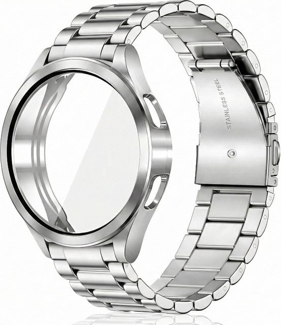 TINUORA Uhrenarmband Edelstahl, Silber, Unisex - Bild 1