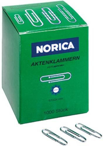 NORICA Büroklammern aus Metall in Silber, 24 mm, 1000 Stück - Bild 1