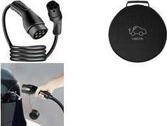 LogiLink EVC0121 eMobility Ladekabel Schwarz mit Schutzkappe, Länge: 5 m - Bild 1