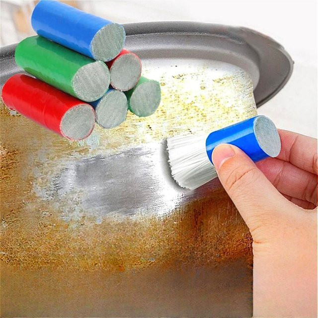 PDQ Magische Reinigungsstange aus Edelstahl in Silber und Multicolour als leistungsstarker Rostentferner und Topfwäscher für die Metallreinigung in der Küche - Bild 1