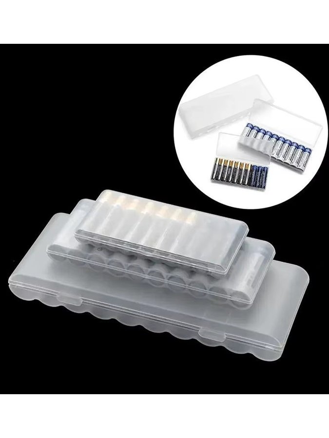 BRYNTHORX Batterie-Aufbewahrungsbox mit 10 Fächern, transparenter Kunststoff-Organizer für AAA, AA und 18650 Batterien - Bild 5