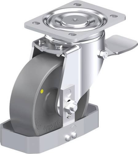 Blickle Stahlblech-Lenkrolle LH-PO 150G-ST-ELS-FS in Silber, Rad-Durchmesser: 150 mm, Tragfähigkeit: 400 kg - Bild 1
