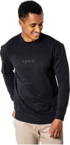 STIER Crew Sweat Style Embro Sweatshirt aus Baumwolle in Schwarz - Bild 1
