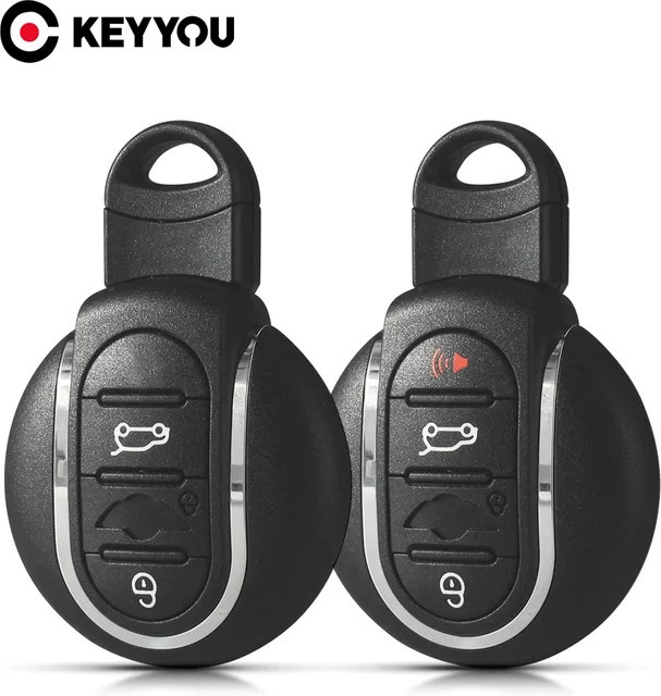 Keyyou Smart Remote Key Cover Shell für BMW Mini Cooper F54 F55 F56 F57 F60, 3/4 Tasten, Schwarz - Bild 1