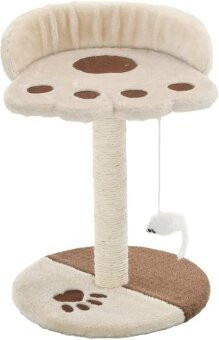 vidaXL Katzen-Kratzbaum mit Sisal und integriertem Spielzeug, Beige und Braun - Bild 1