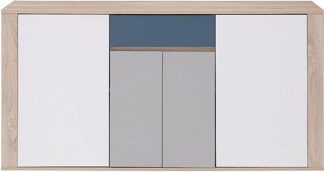 Sideboard Vente-unique Filutia in Naturfarben Hell, Weiß und Mehrfarbig, Breite: 160 cm - Bild 1
