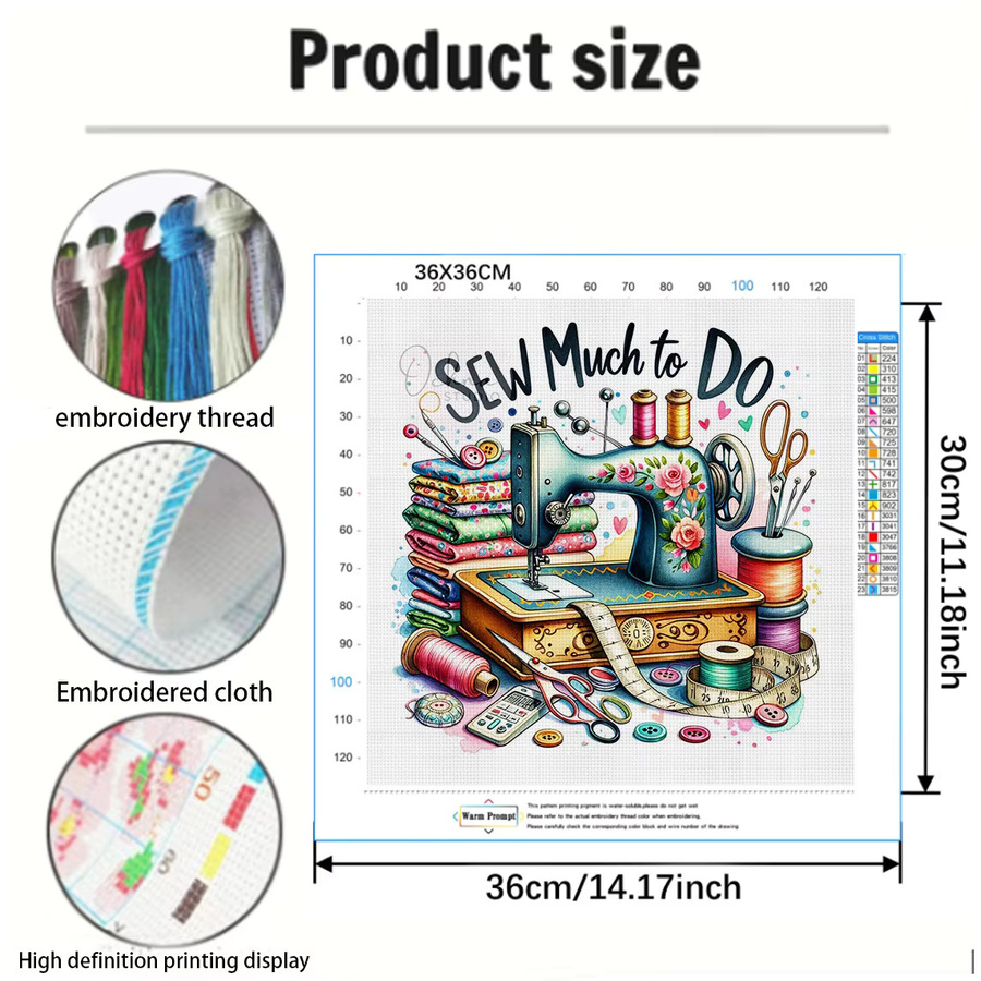 Joy of Sewing Kreuzstich-Set zum Selbermachen, 11CT-Stickerei, Multicolour, B/H: 36 x 36 cm - Bild 2