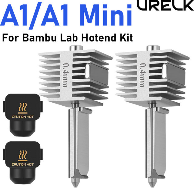 Bambulab A1 Mini Hotend Kit Edelstahl Vollmetall Extruder Upgrade in Silber - Bild 1