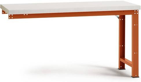 Manuflex WP4016.2001 Werkbank Anbaumodul in Rotorange (RAL 2001), B: 180,0 cm, T: 70,0 cm, H: 84,0 cm - Bild 1