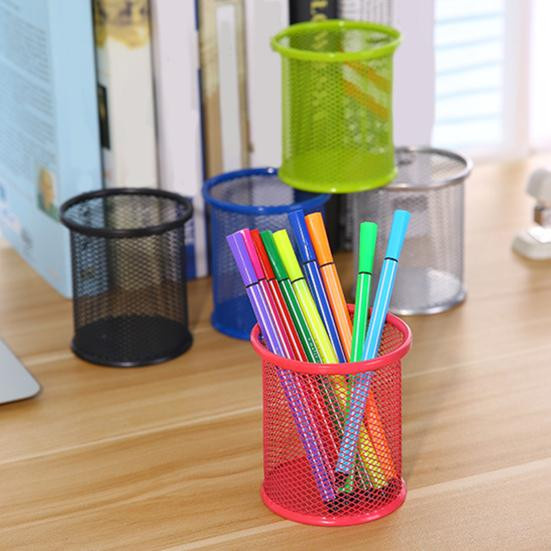 Schmiedeeisen Stifthalter Round in Schwarz als Schreibtisch-Stift-Organizer mit großem Fassungsvermögen - Bild 2