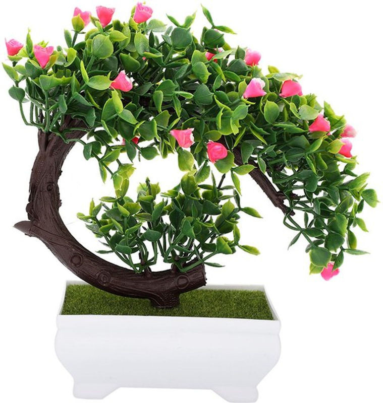 Künstlicher Bonsai von TOMTOP JMS als Topfpflanze zur Dekoration für dein Zuhause oder Büro in Mehrfarbig (Lila, Gelb, Rosa, Grün) - Bild 1