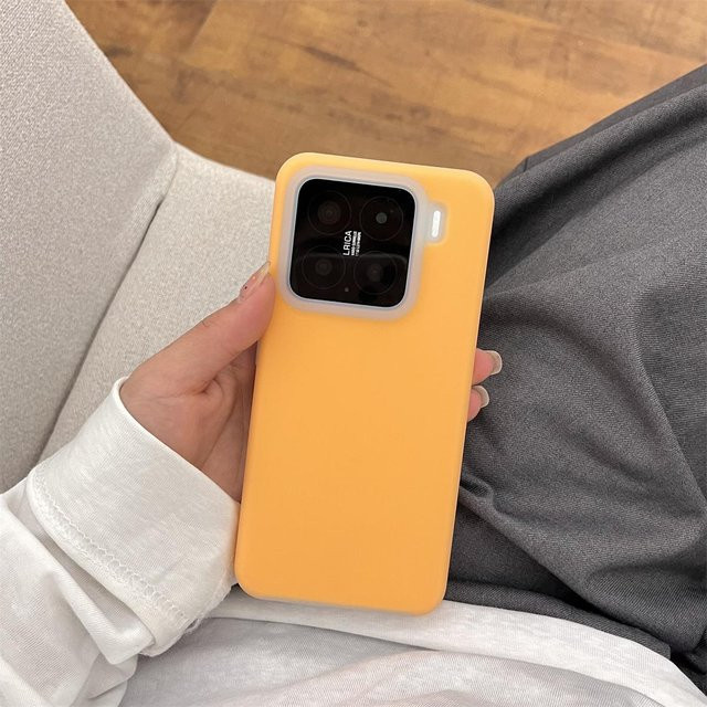 Stoßfeste Silikon-Schutzhülle in Neon-Matt für Xiaomi Mi 15 14 13 K70 Ultra K80 Pro, Farbe: Gelb - Bild 1