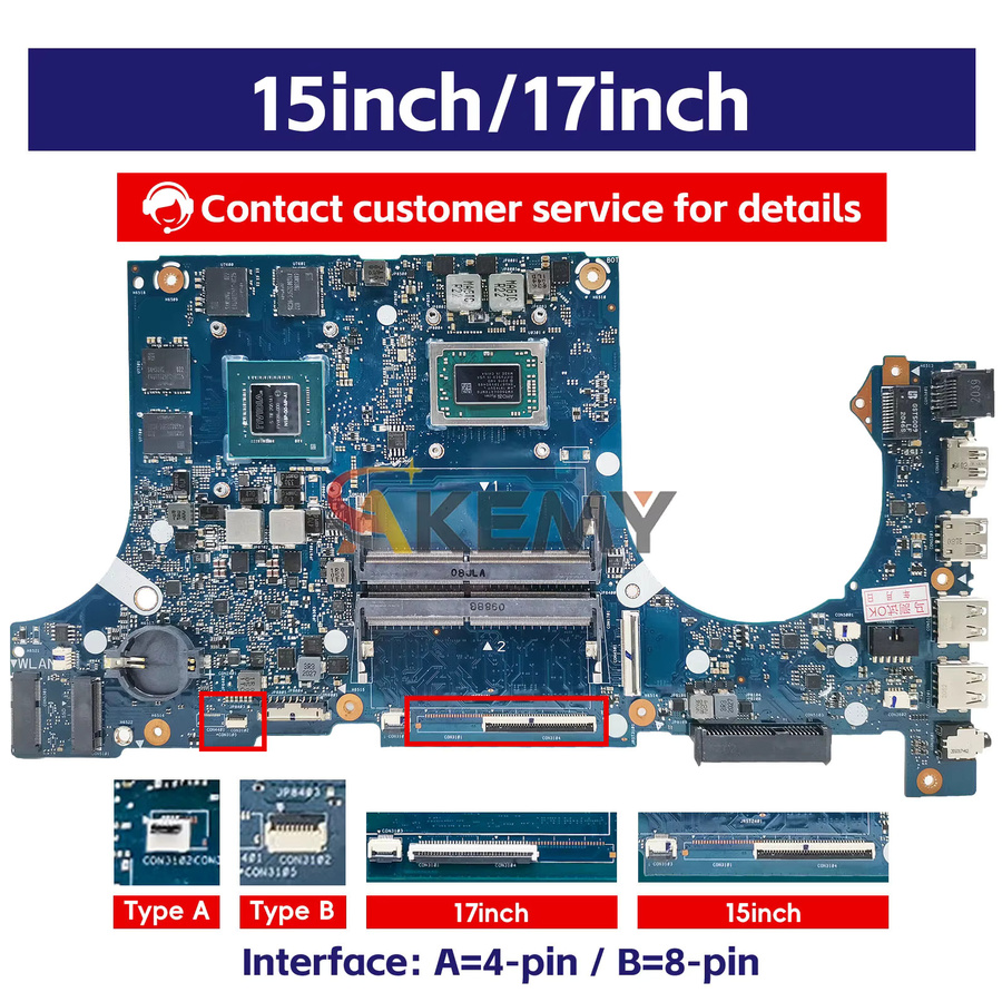 Asus TUF Gaming FX505DT Laptop-Mainboard mit R3 R5 R7 CPU in Blau - Bild 2