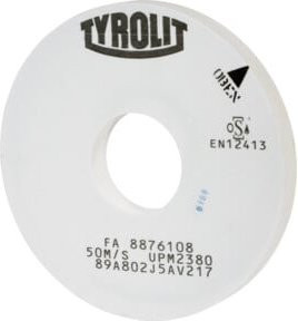 TYROLIT Präzisions-Außenrund-Schleifscheibe Typ A80 in Weiß, B/T/H: 400 x 40 x 127 mm - Bild 1