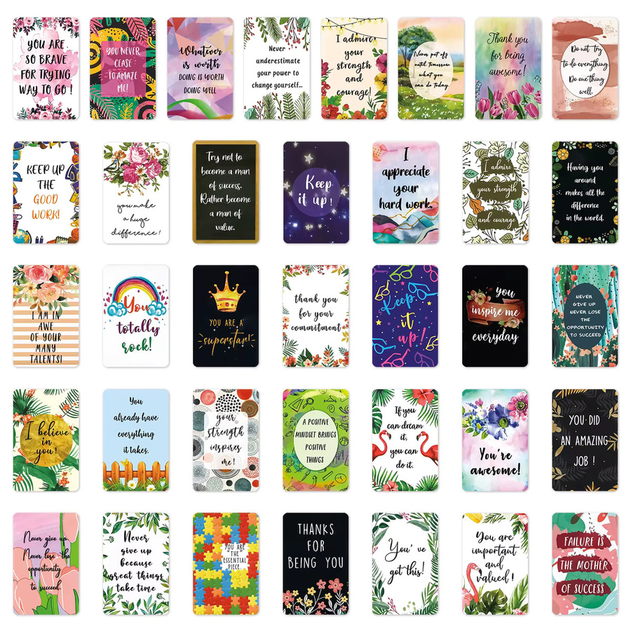 72 Stück positive Bestätigungskarten für Frauen und Männer, inspirierende und ermutigende Notecards in Multicolour - Bild 4