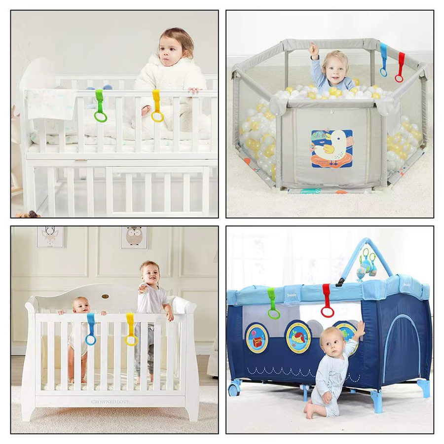 BoFaCarry 4-teiliges Set Baby-Handzugringe in Multicolor für Kinderbetten und Laufgitter zum Balance-Training - Bild 4