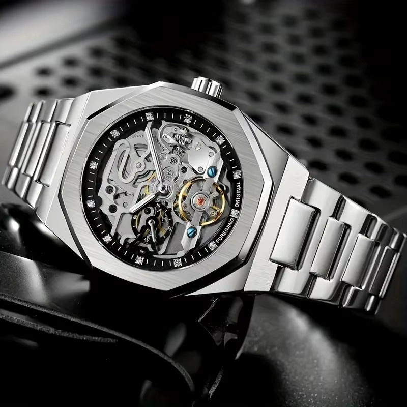 FORSINING Armbanduhr, Automatik, Edelstahl, Gold, Herren - Bild 4