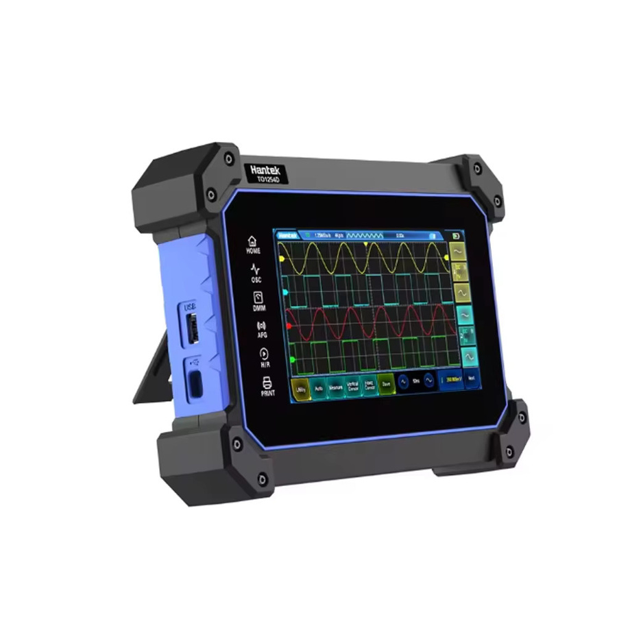 Hantek TO1254D Digitales Oszilloskop der TO1000 Serie mit Touchscreen, 4-Kanal Tragbares USB-Oszilloskop, Signalquelle und Multimeter-Tester in Schwarz - Bild 3