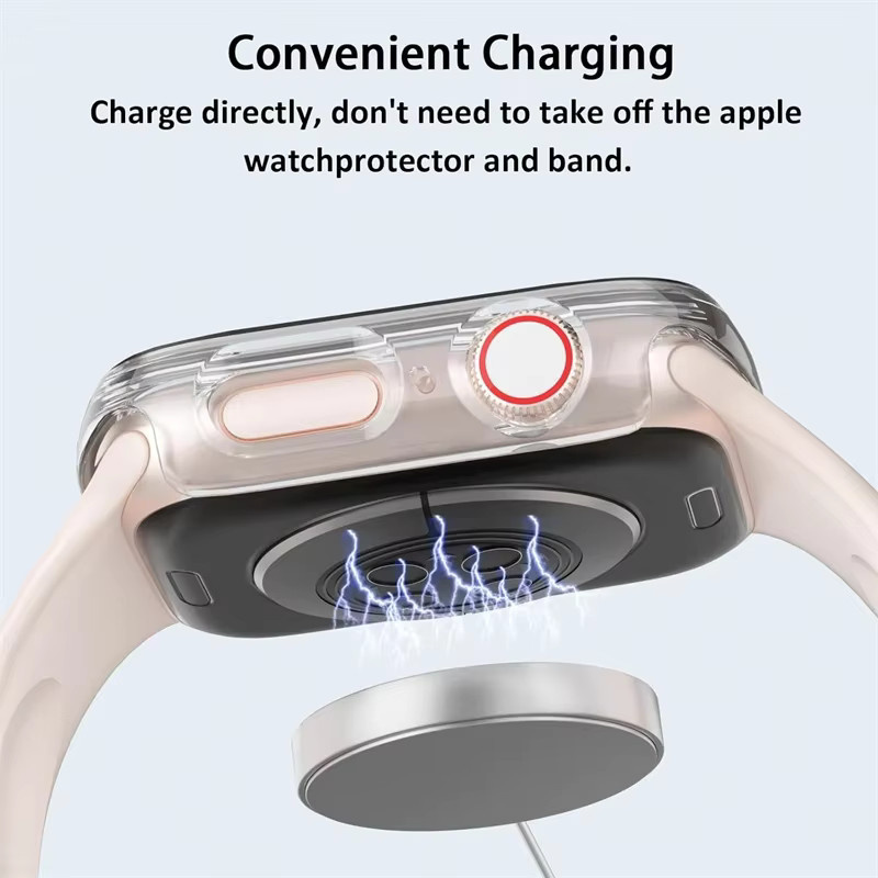 Apple Uhrenzubehör PC-Hartschutz-Stoßstangenabdeckung, transparent, Unisex - Bild 3