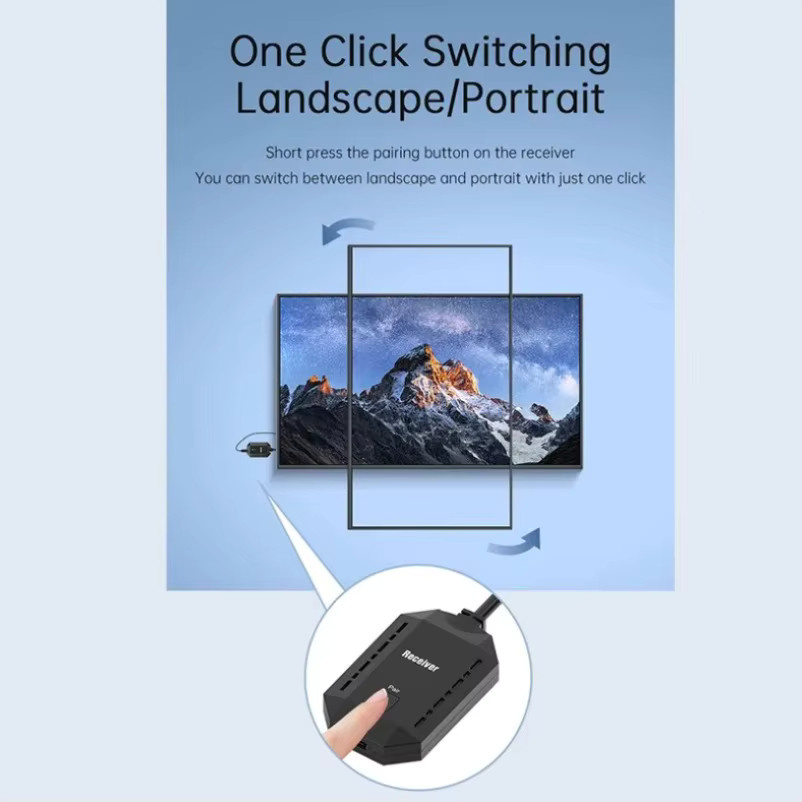 VIKEFON Kabelloser HDMI Video-Sender und Empfänger mit USB-C Anschluss, 5G 1080P Full HD Adapter in Schwarz für iPad, TV, Projektor und Laptop - Bild 2