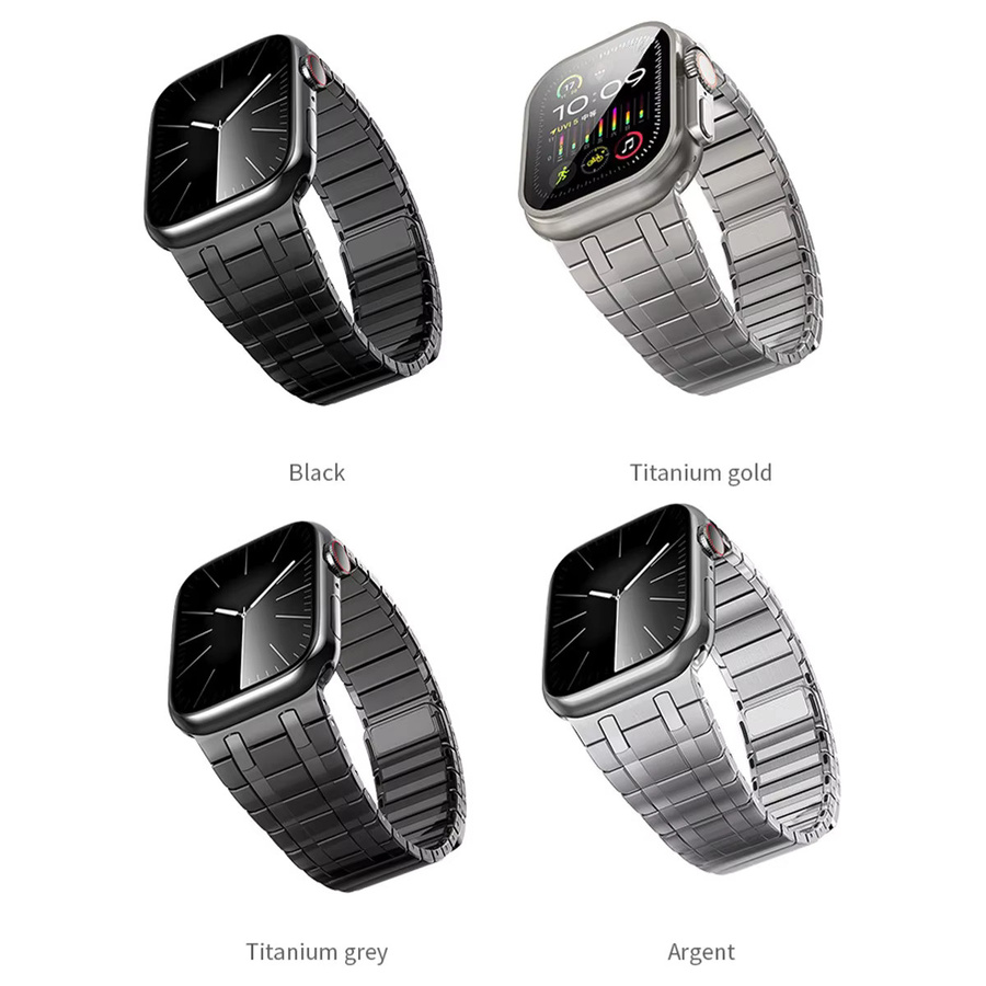 CAOWTAN Uhrenarmband Edelstahl, Magnetisch, Titanfarben, Herren - Bild 5