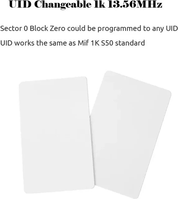 UID IC-Karten 13,56 MHz S50 RFID Smart Keyfobs zum Klonen und Beschreiben von Block 0 Sektor, 1K RFID-Schlüsselanhänger für die Zugriffskontrolle - Bild 1