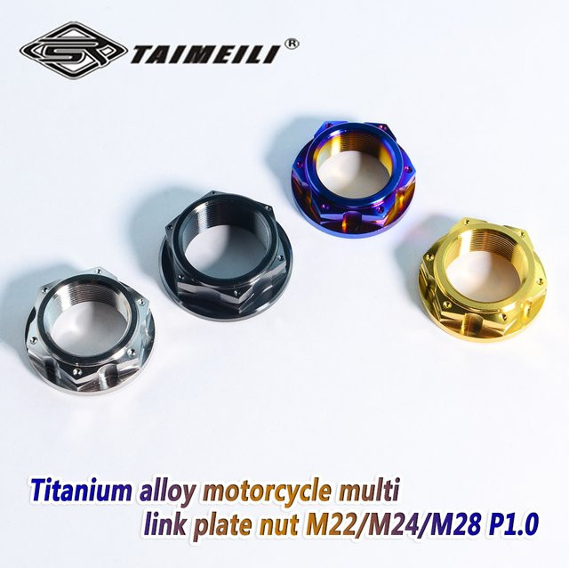 TAIMEILI Titanlegierungsmutter für Motorrad-Verkleidungen in Blau oder Lila, M22/M24/M25/M28 P1.0 - Bild 1