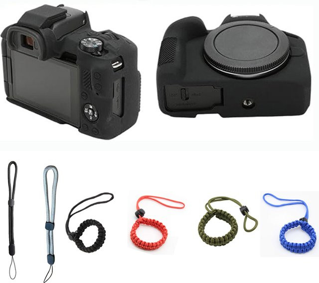 Silikon-Kameratasche für Canon EOS R50 Digitalkamera mit Anti-Verlust-Seil in Multicolour - Bild 1