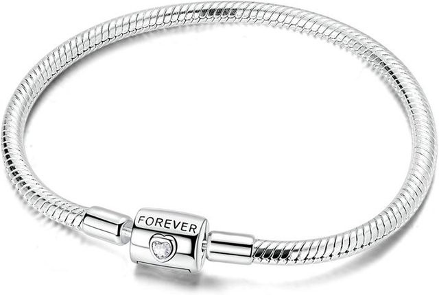 zjy8 Armband 925 Silber, Herzförmig, Zirkonia, Damen - Bild 1
